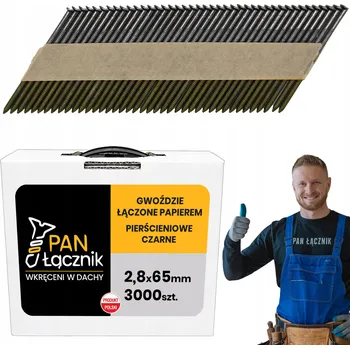 Hřebík Hřebíky do hřebíkovačky 65mm 34° 2,8mm Kroužkové 3000 ks