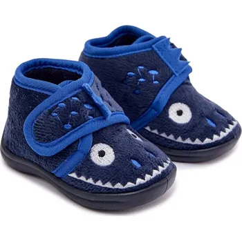 Dívčí obuv Dětské PAPUČE pro kluky NA SUCHÝ ZIP, tmavě modré, velikost 18