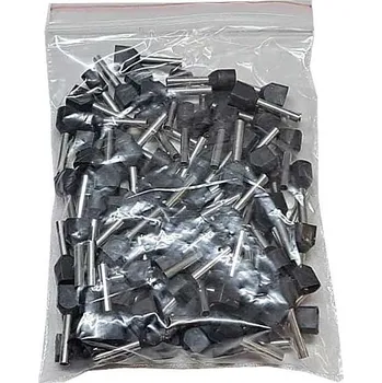 Síťový kabel Dutinka pro dva kabely 1,5mm2 černá (TE1,5-12), balení 100ks