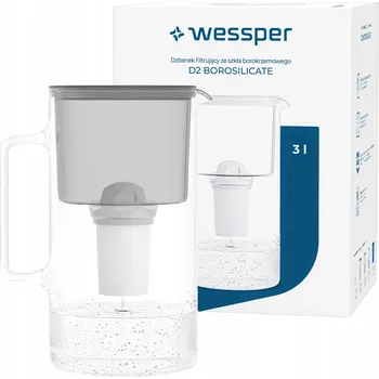 Filtrační konvice Filtrační konvice skleněná Wessper D2 BOROSILICATE 3 l šedá + filtr