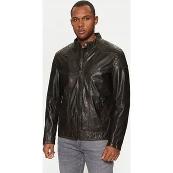 Moto bunda Pánská kožená bunda Milestone hnědá 51103860545