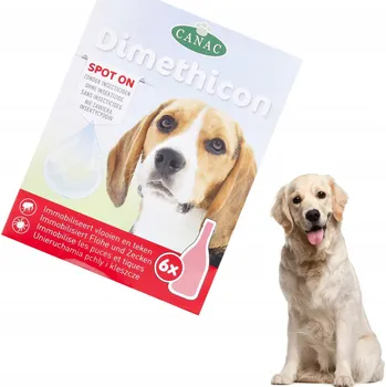 Krople na pchły i kleszcze pro psa Canac, 6 dávek