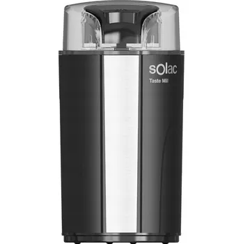 Mlýnek na kávu SOLAC ELEKTRICKÝ MLÝNEK NA KÁVU A KOŘENÍ, KOMPAKTNÍ, STŘÍBRNÝ, VÝKON 200W
