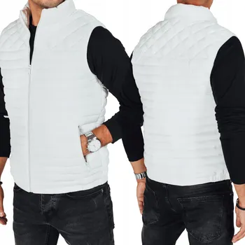 Pánská vesta Pánská prošívaná vesta bílá TX5075 - XL