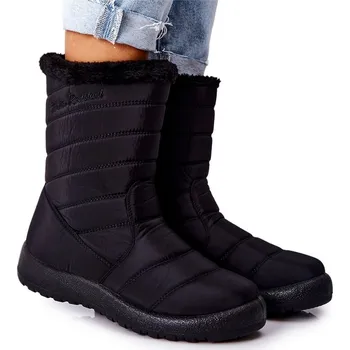 Dámská zimní obuv ZATEPLENÉ SNĚHULE NEPROMOKAVÉ ČERNÉ 36