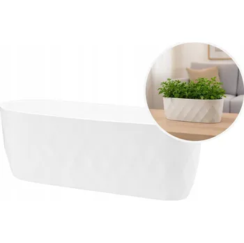 Květináč Květináč plast bílý Verdenia 47 cm x 15,5 x 14 cm