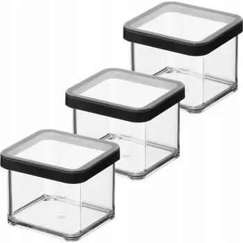 Dóza na potraviny ROTHO SADA 3 DÓZ NA POTRAVINY PRO SYPKÉ PRODUKTY 0,5L ČERNÁ LOFT