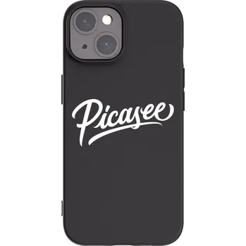 Pouzdro na mobilní telefon Picasee silikonový černý obal pro Apple iPhone 15 - Picasee - old logo - white