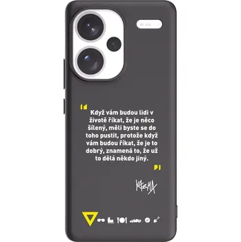 Pouzdro na mobilní telefon Picasee silikonový černý obal pro Xiaomi Redmi Note 13 Pro+ 5G - Kazma - MĚLI BYSTE SE DO TOHO PUSTIT