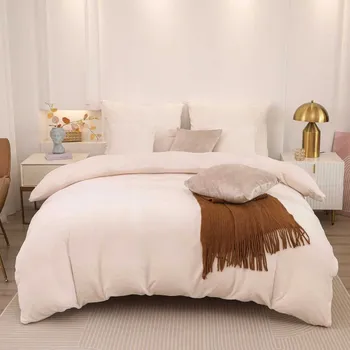 Povlečení POVLEČENÍ 220x200 PLUSZOVÉ FLEECE HRUBÉ TEPLÉ MĚKOUČKÉ ZIMNÍ MEDVÍDEK