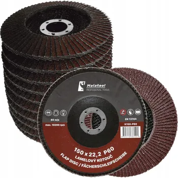 Brusný kotouč 5x Lamelový brusný kotouč Molatool Corundum 150 mm P60