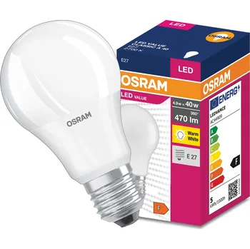 Žárovka LED žárovka 4,9W = 40W E27 Osram 2700K teplá bílá