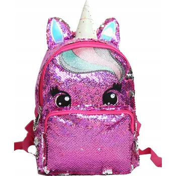 Dětský batoh DĚTSKÝ BATOH JEDNOROŽEC S FLITRY FLITRY FUCHSIOVÁ