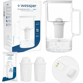 Filtrační konvice Filtrační konvice Wessper D2 Borosilicate FutureFlow 3,3 l bílá