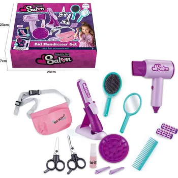 kreativní sada Mamido Dětský kadeřnický set s fénem a kulmou se světly Hairdresser Set MT1364