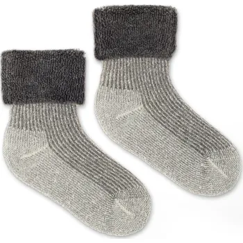 Dámské oblečení Dětské vlněné ponožky Vlnáč Termo šedé S (25-27)