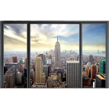 Fototapeta Fototapeta - Město za sklem - 400x280