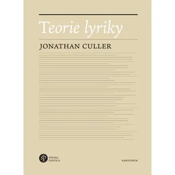 Kniha Teorie lyriky - Jonathan Culler