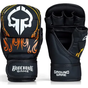 Bojový sport MMA sparingové tréninkové rukavice Ground Game FLAMES Velikost: L/XL
