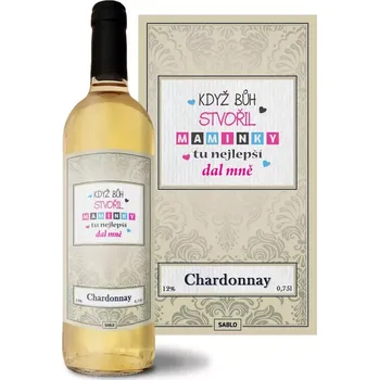 Víno Sablio Bílé víno Když Bůh stvořil maminky: 0,75 l