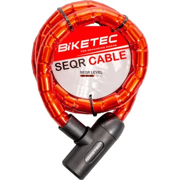 Motozámek BIKETEC SEQR bezpečnostní KABLOWE rozměr: lanko 22mm, 1,4M s visací zámek, 3klíče (BIKETEC SEQR bezpečnostní KABLOWE rozměr: lanko 22mm, 1,4M s visací zámek, 3klíče)