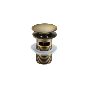 sítko a zátka do dřezu Mexen uzavíratelná umyvadlová výpusť kulatý, ClickClack, velká zátka, s přepadem, Antique, 79920-30