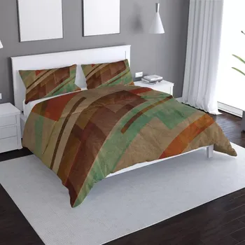 Povlečení Sablio Povlečení Hnědá abstrakce - 140x220 / 90x70