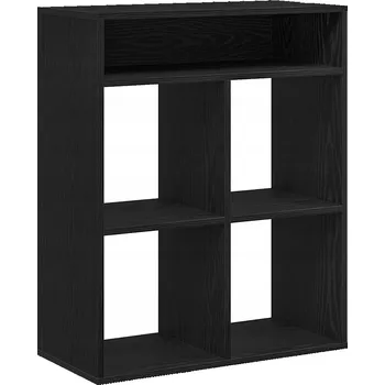 Knihovna Regál na knihy, černý, 66x31x80 cm, dřevotříska