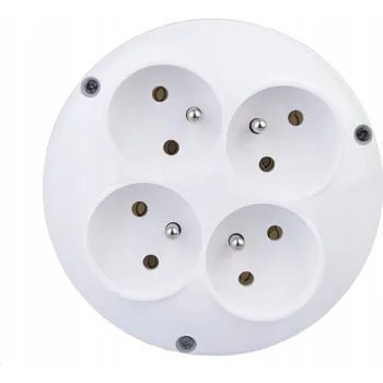 Elektrická zásuvka Elektrická Zásuvka rozbočka Abex bílá