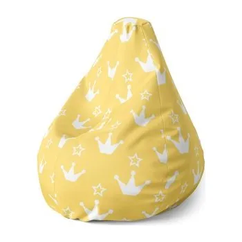 Obývací pokoj Dětský sedací vak Pear Princeznovské korunky: 70 x 95 x 15 cm
