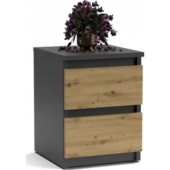 Noční stolek NOČNÍ STOLEK / KOMODA SE 2 ZÁSUVKAMI MS3 ANTRACIT - ARTISAN