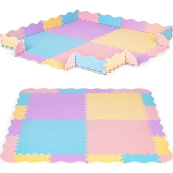 Hračka pro kojence Pěnové puzzle pro děti, hrací koberec, podložka - pastelová