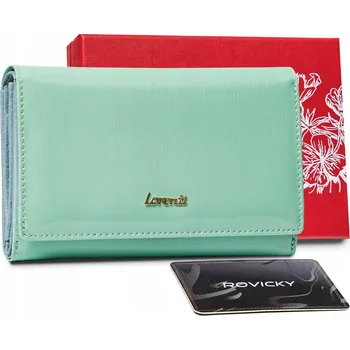 Peněženka Lorenti dámská peněženka z pravé kůže zelená