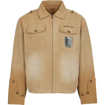 Pánská bunda Džínsová bunda Anime z Attack On Titan - Colossal Titan - Muži - hnědá