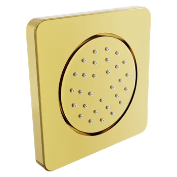 Mexen - podmítková sprchová tryska, čtvercová, 130x130 mm, zlatá, 79366-50