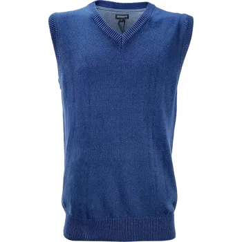 Pánská vesta Pánská vesta bunda bez rukávů bavlna námořnická modrá M