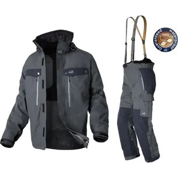 Rybářské oblečení GEOFF ANDERSON BUNDA A KALHOTY ČERNÉ DOZER7+URUS7 SET VELIKOST: XXL