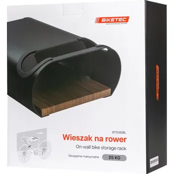 Nářadí na motocykly BIKETEC závěs stěna na kolo (WALL BIKE RACK) barva černá s poloKĄ (BIKETEC závěs stěna na kolo (WALL BIKE RACK) barva černá s poloKĄ)