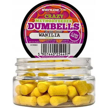 Boilies Plovoucí boilies Crazy Dumbells Pop-Up GENLOG Vanilka 6mm 10g