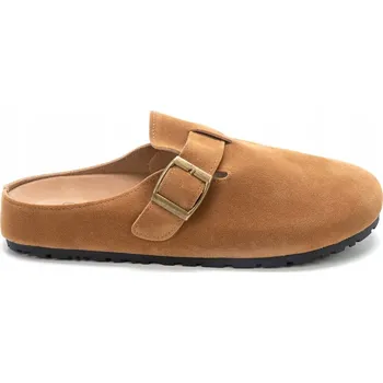 Dámské pantofle Nazouváky Dámské Semišové Zakryté Camel Ležérní Pohodlné Módní Elegantní 36