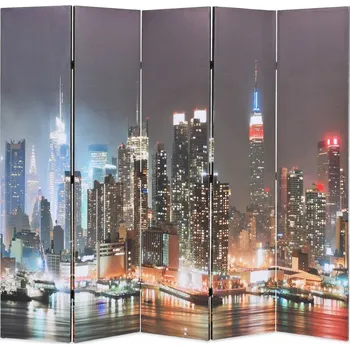 Paraván VidaXL Skládací Paraván York at Night 170x200 mm