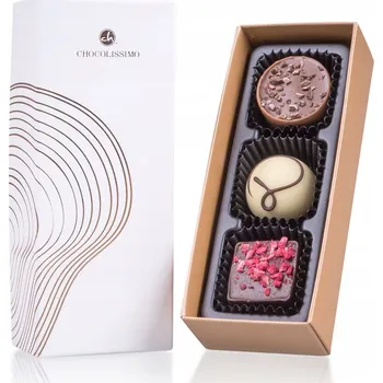 Čokoláda Sada 3 ručně vyráběných pralinek z belgické čokolády Choco Three