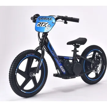 Odrážedlo Beneo Dětská elektrická koloběžka RIRIBIKE RTX6 24V (16"), modrá, lithiová baterie, 250W motor, kotoučová brzda, nastavitelné měkké PU sedátko