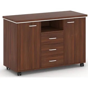Kancelářská sestava Mobilní skříňka na kolečkách ARRISTO LUX, ořech