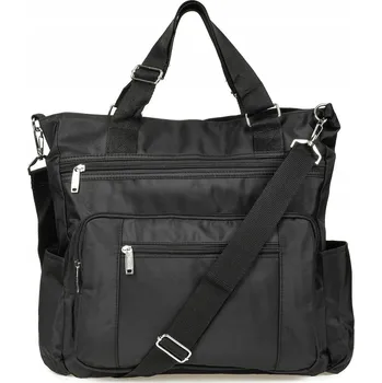 Kabelka Černá taška kabelka přes rameno Beltimore z mikrovlákna