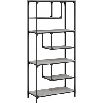 Knihovna Regál, šedý dub sonoma, 81x36x176 cm, dřevotříska