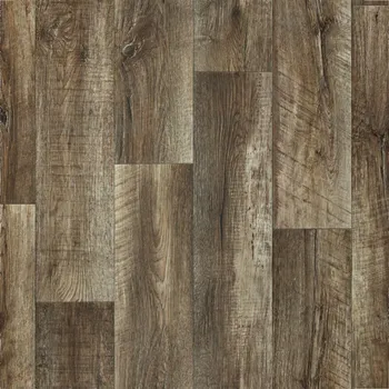 PVC podlaha imitace dřeva 4m šíře, 2mm tloušťka Hnědá