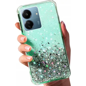 Pouzdro na mobilní telefon Zadní Kryt RCBR pro Poco C65 4G / Redmi 13C 4G BROKAT CASE zelený