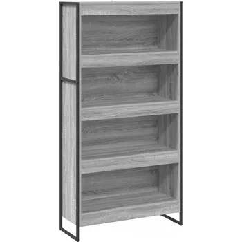 Knihovna Sada 2 knihoven, šedá Sonoma, 80 x 30 x 155 cm