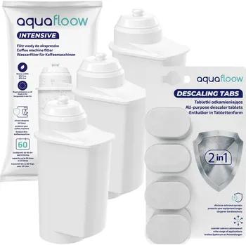 Příslušenství pro přípravu kávy AquaFloow: 3x vodní filtr pro kávovary Siemens + odvápňovač v tabletách